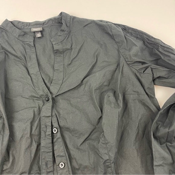 Mossimo Button Up Shirt Womens 18W Black Vneck Mock Neck - Picture 4 of 9